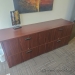 4 Drawer Credenza Lateral File Cabinet, Locking Mahogany